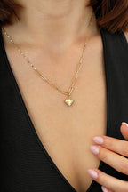 14 Ayar Ataç Kalpli Altın Kolye