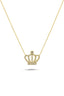 14 Ayar Taşlı Kral Tacı Altın Kolye