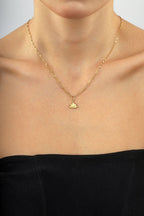 14 Ayar Lotus Çiçeği Altın Kolye