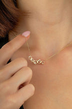 14 Ayar Geometrik Altın Kolye