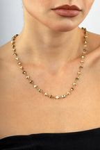 14 Ayar Mine Detaylı Altın Kolye