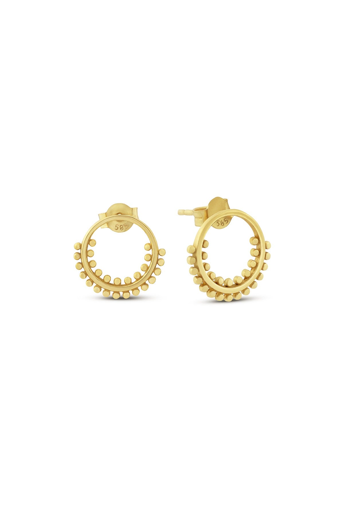 14 Ayar Sıralı Altın Küpe