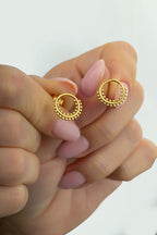 14 Ayar Sıralı Altın Küpe