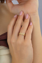 Zincir Bağlantı Altın Yüzük