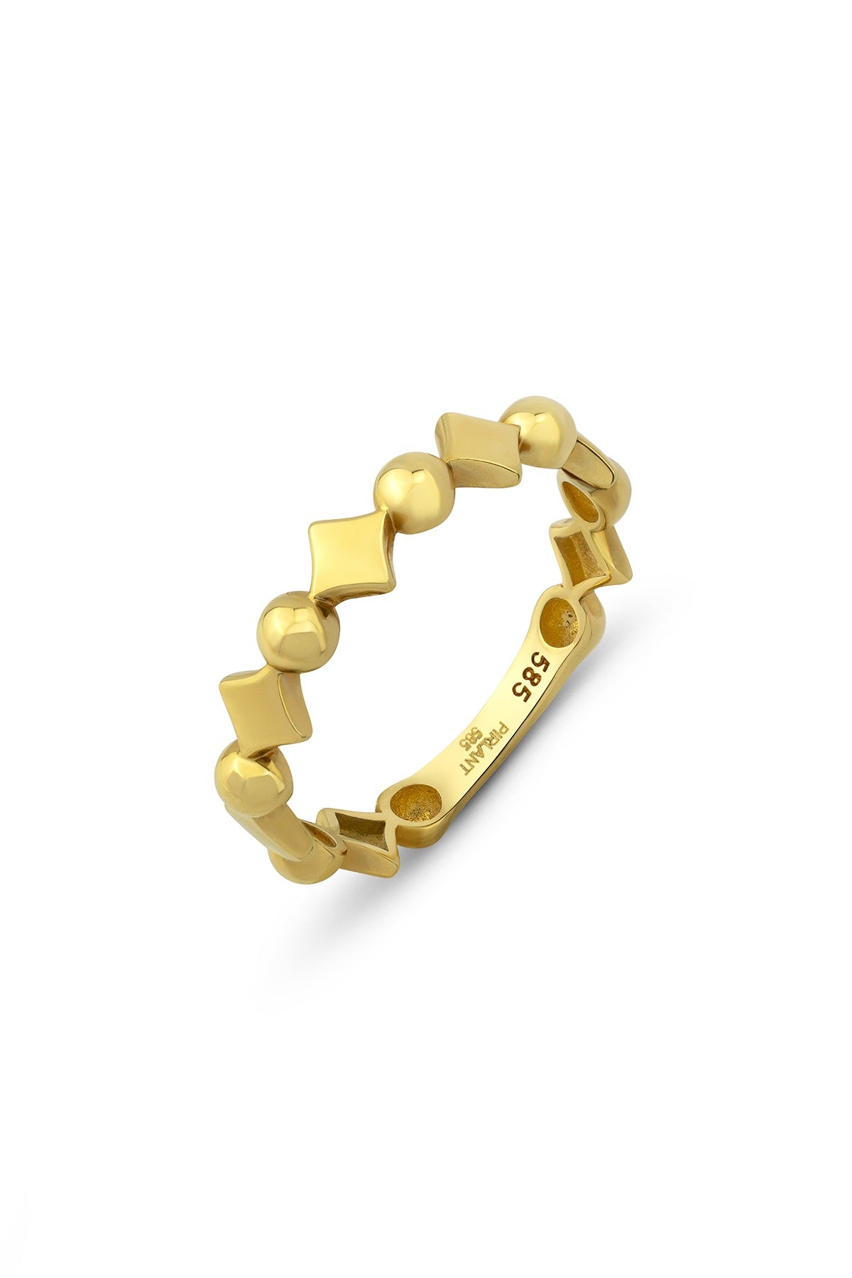 Dörtgen Sıralı Altın Yüzük