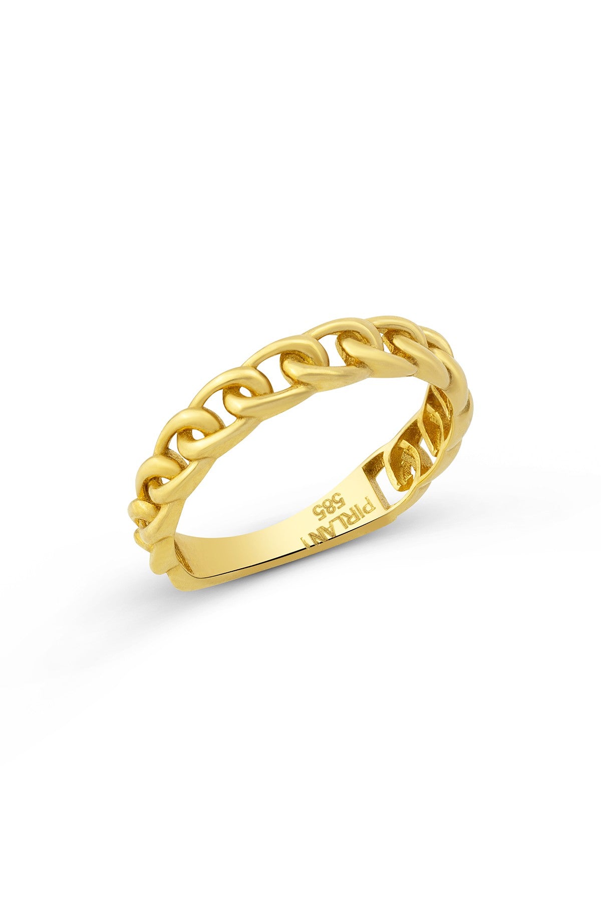 14 Ayar Zincir Altın Yüzük Ürün ikincil görseli