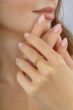 14 Ayar Zincir Altın Yüzük