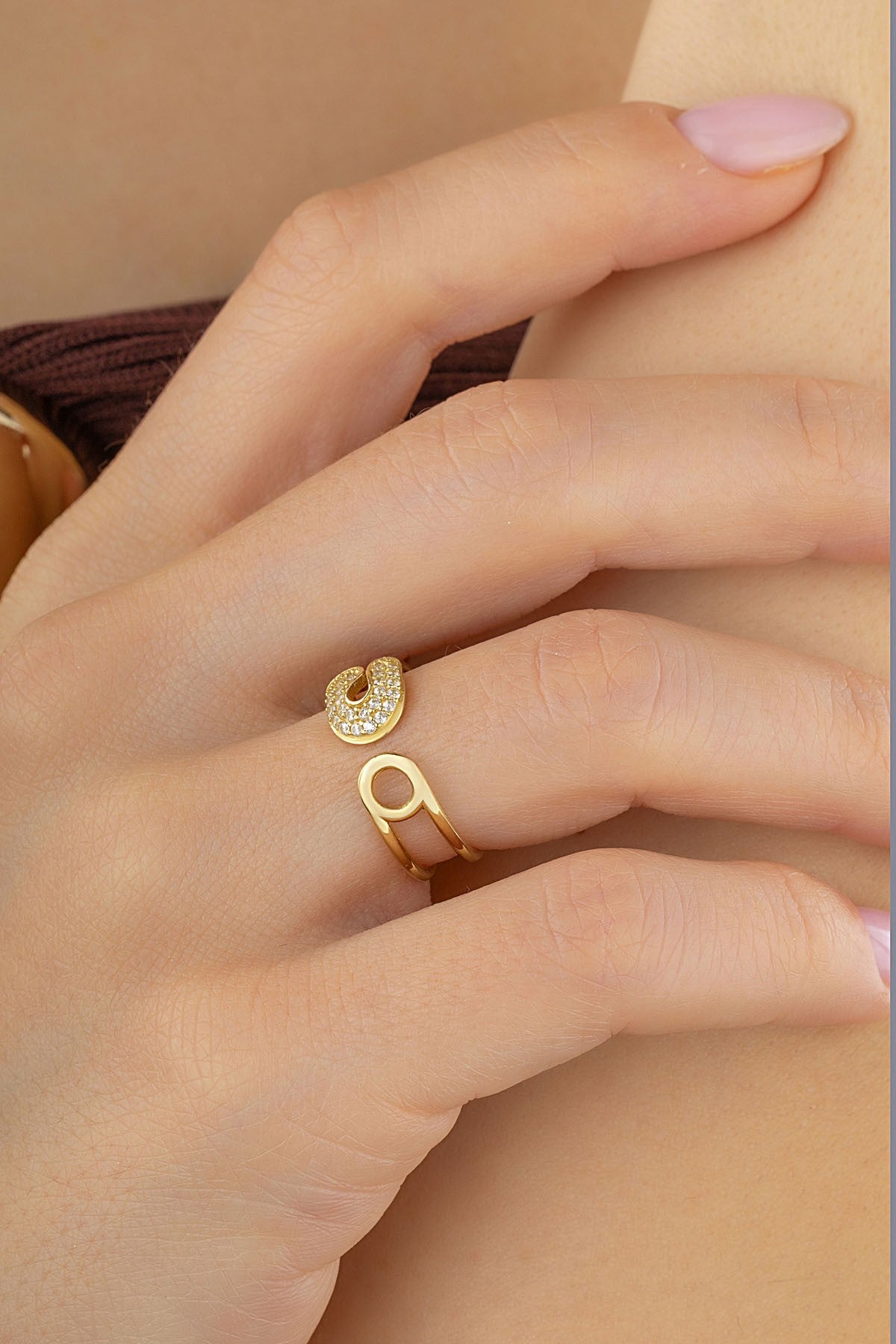 Duo Line Altın Yüzük Ürün ana görseli