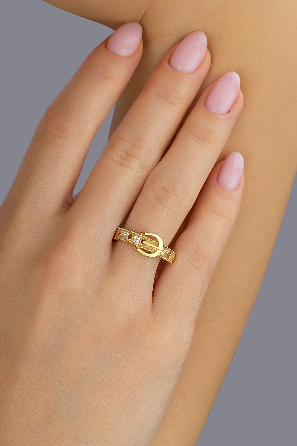 14 Ayar Bağ Altın Yüzük Ürün ana görseli