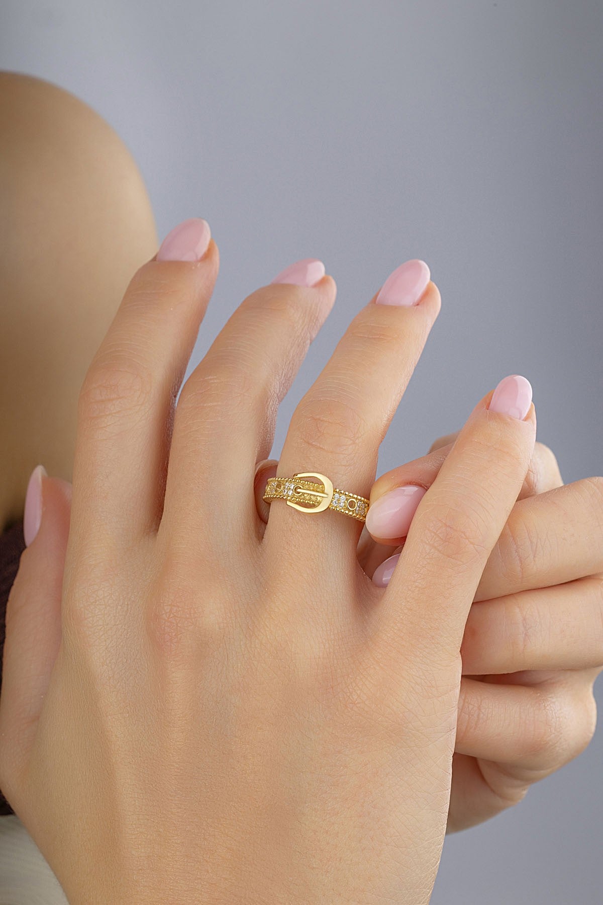 14 Ayar Bağ Altın Yüzük Ürün ikincil görseli