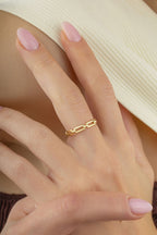 Dörtgen Bağ Altın Yüzük