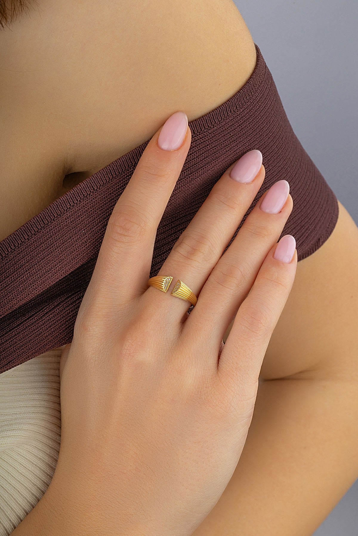 Simetri Altın Yüzük