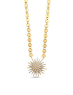 0,55 Karat Güneş Figürlü Pırlantalı Kolye