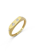 Dörtgen Taşlı Serçe Parmak Altın Yüzük