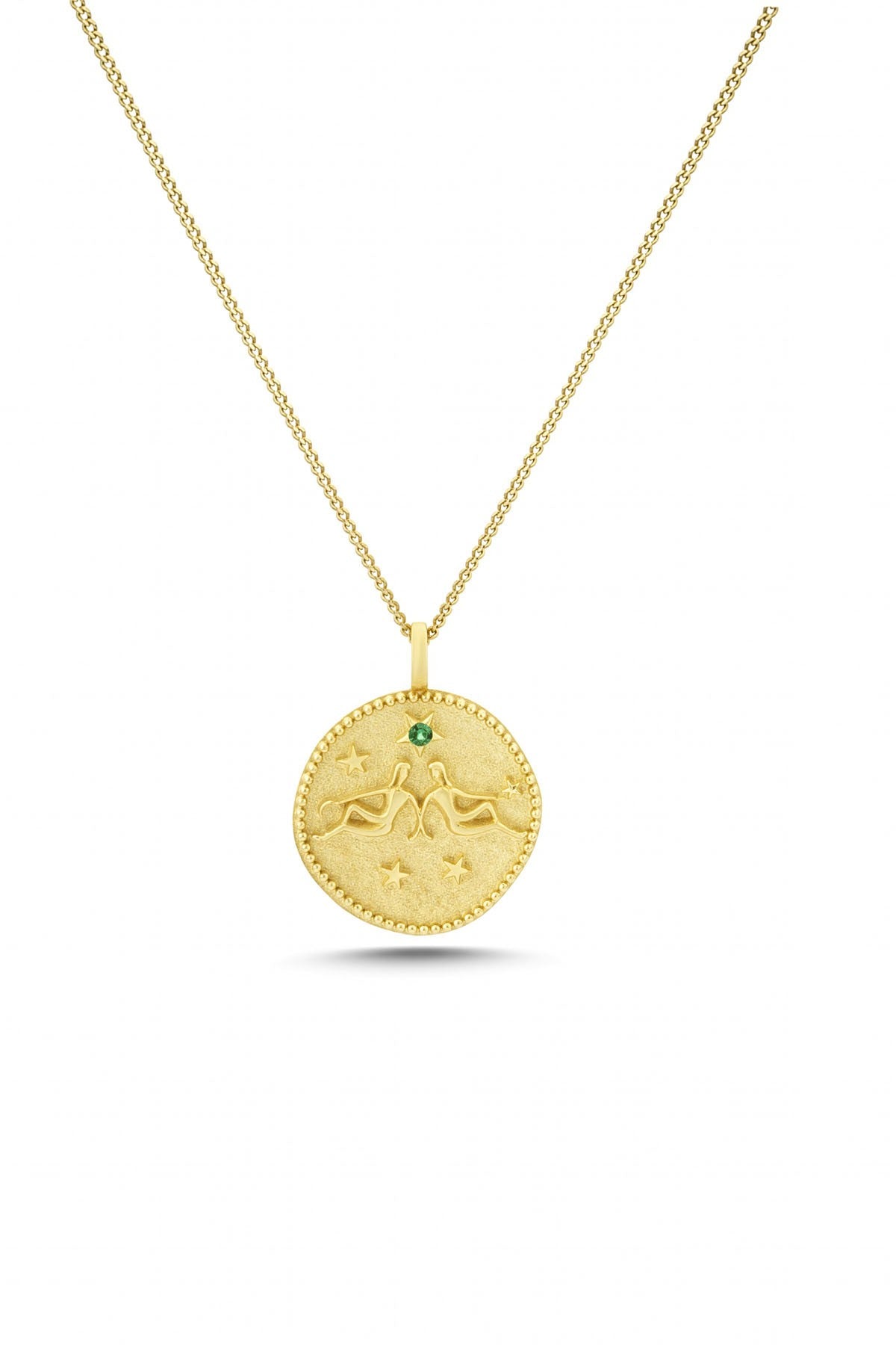 İkizler Burcu 14 Ayar Altın Kolye Ürün ana görseli