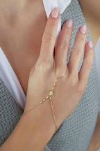 14 Ayar Tek Yonca Altın Şahmeran