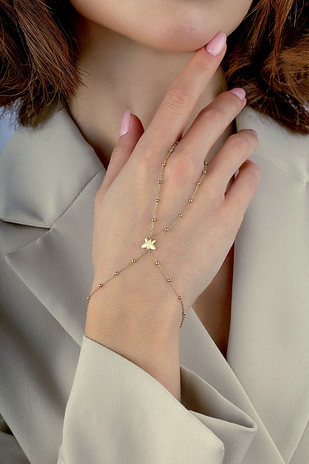 14 Ayar Kelebek Altın Şahmeran Ürün ana görseli