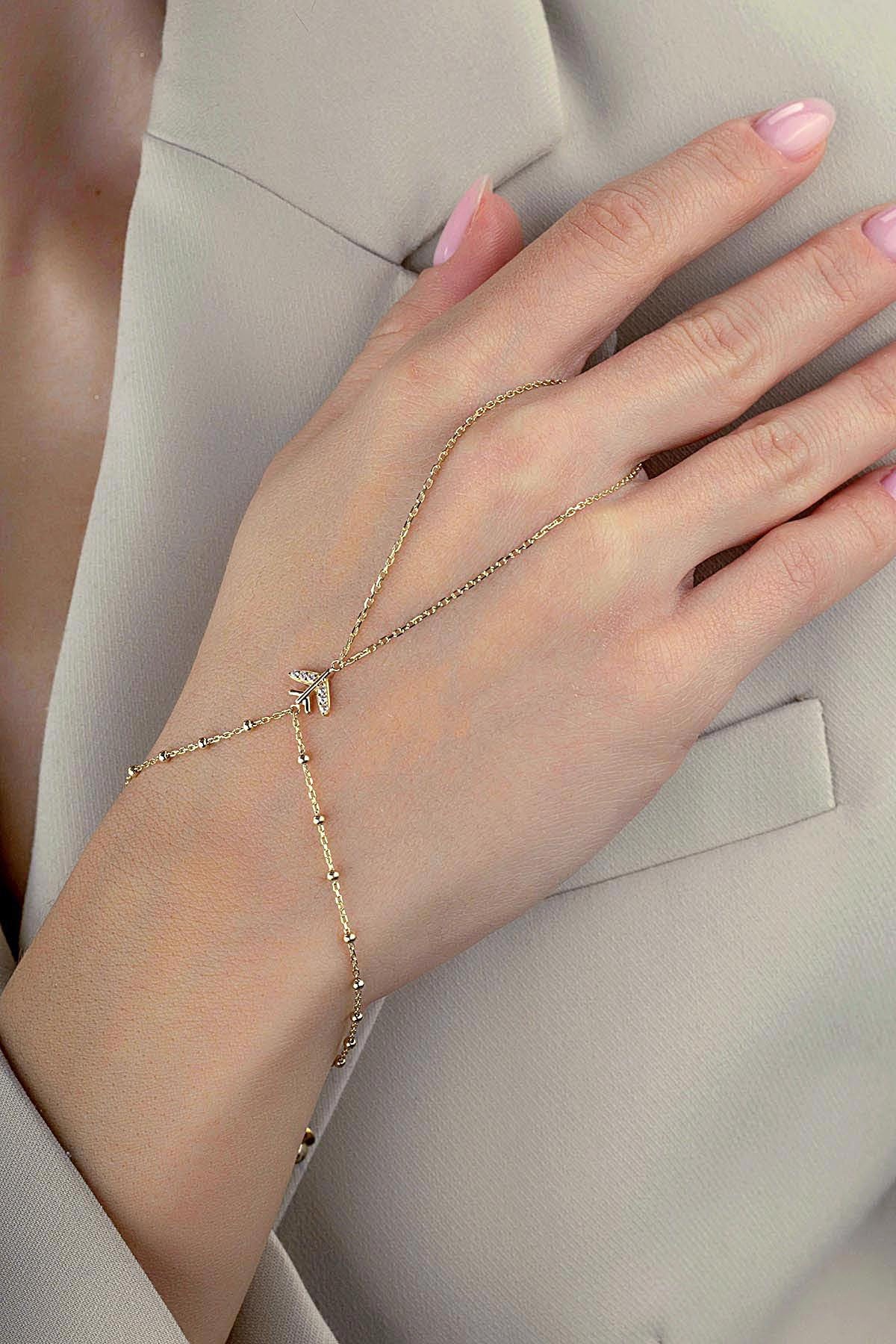 14 Ayar Taşlı Uçak Figürlü Altın Şahmeran Secondary image