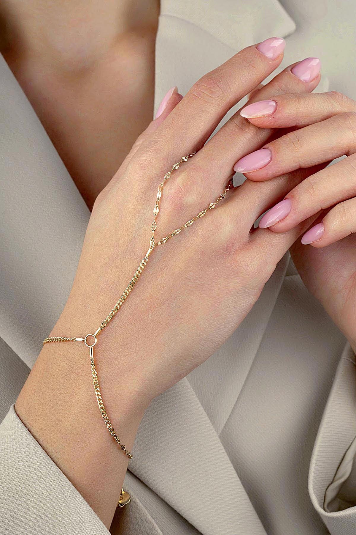 14 Ayar İnce Zincir Boomerang Altın Şahmeran Secondary image