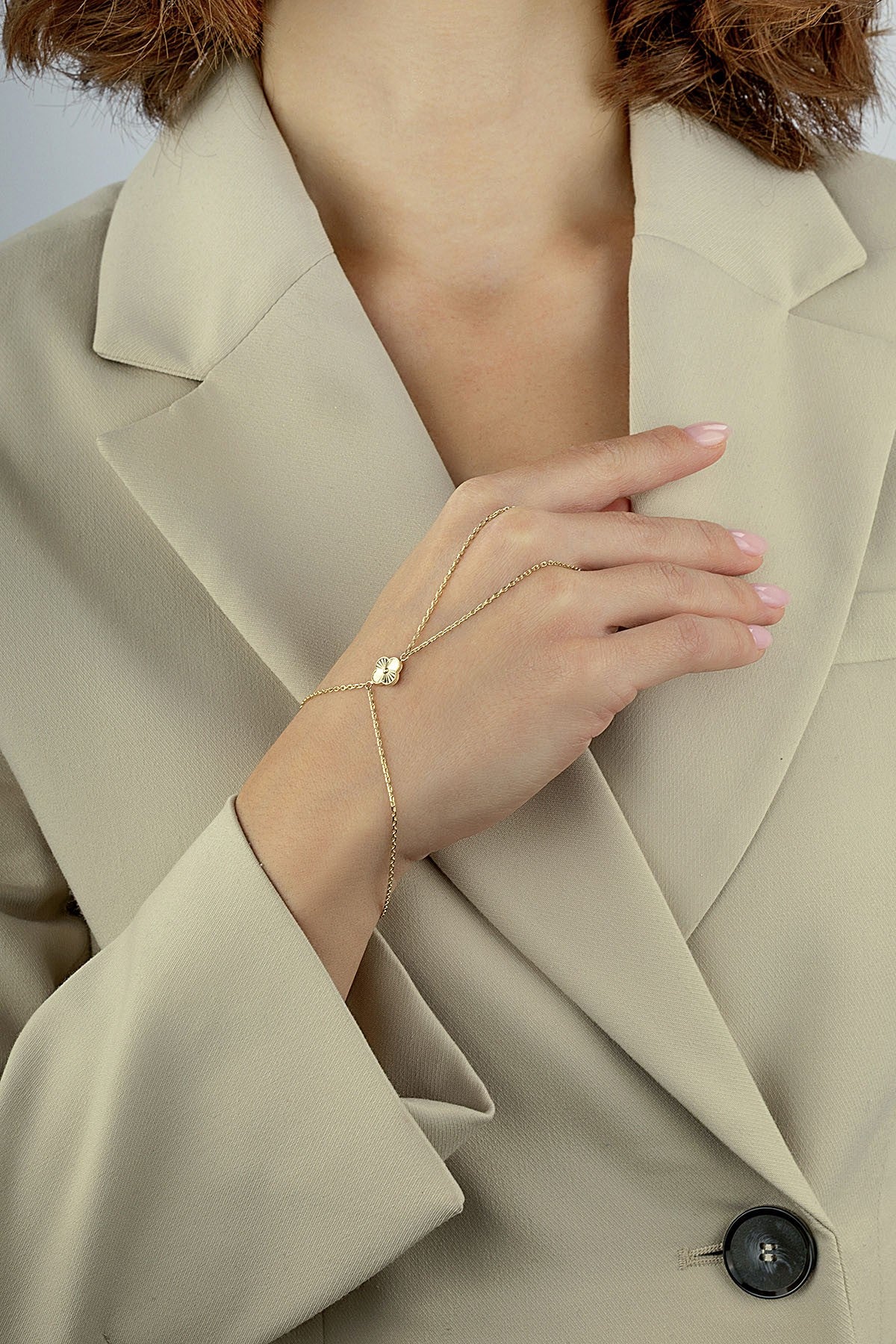 14 Ayar Desenli Yonca Altın Şahmeran Main image