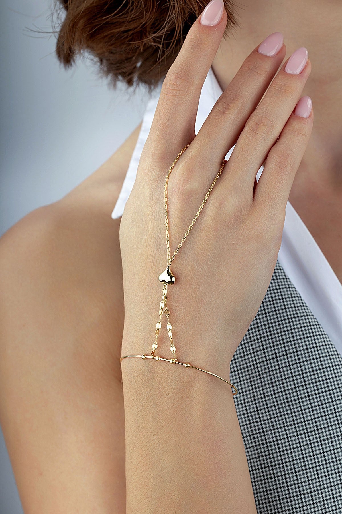 Bilezikli Boomerang Zincir Kalpli Altın Şahmeran