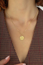 Terazi Burcu 14 Ayar Altın Kolye