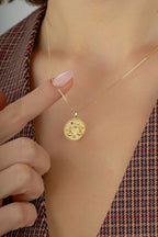 Terazi Burcu 14 Ayar Altın Kolye