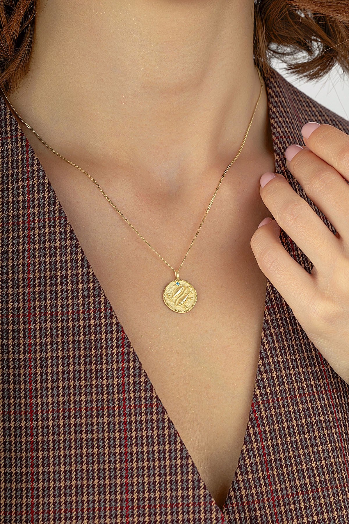 Balık Burcu 14 Ayar Altın Kolye