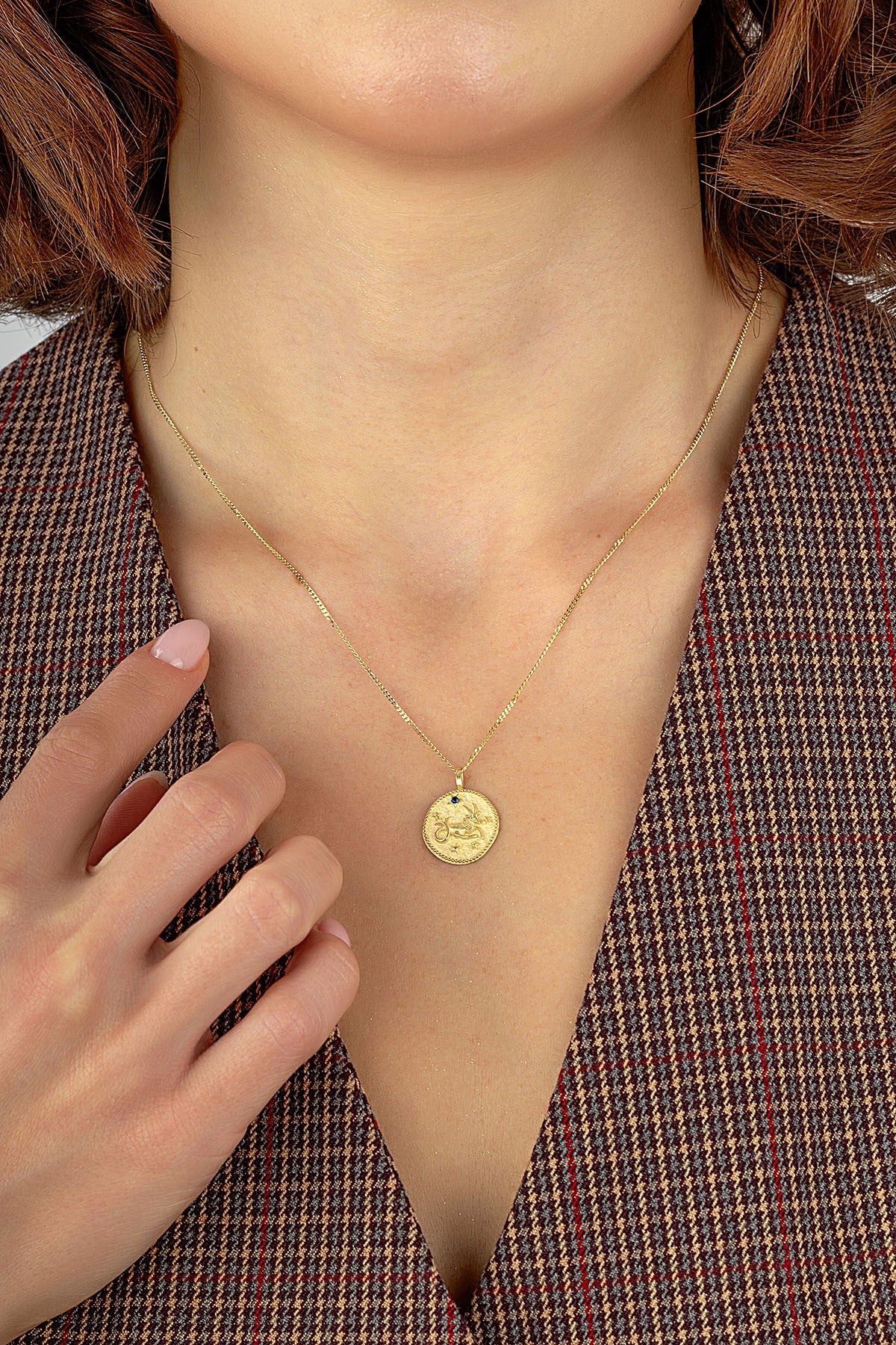 Koç Burcu 14 Ayar Altın Kolye Ürün ikincil görseli