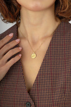 Kova Burcu 14 Ayar Altın Kolye