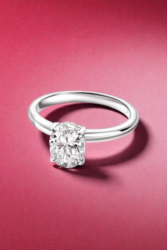 0,70 Karat Pırlanta Oval Tektaş Yüzük Ürün ikincil görseli