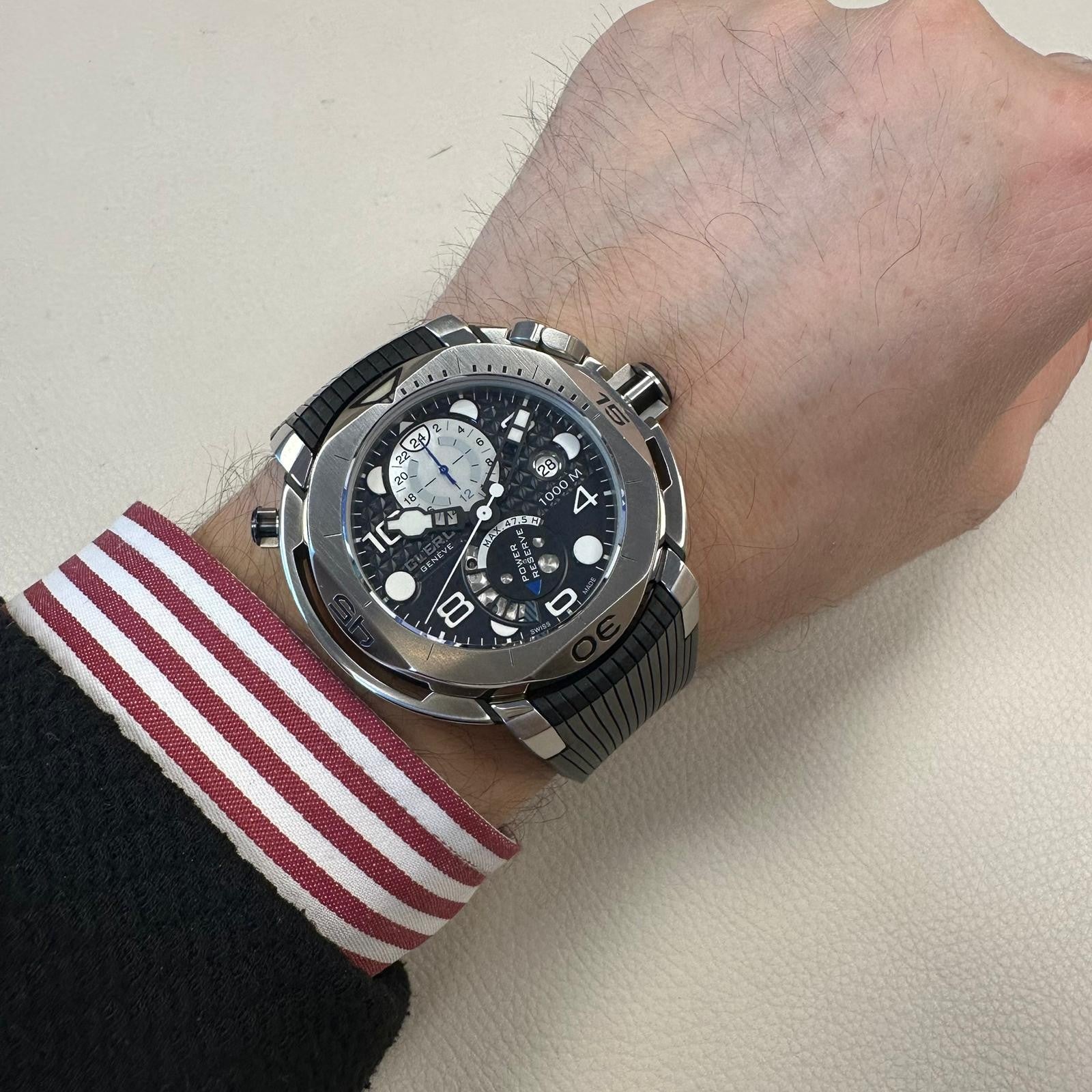 CLERC HY-SL-GMT-114 Hydroscaph GMT Power Reserve Erkek Saati