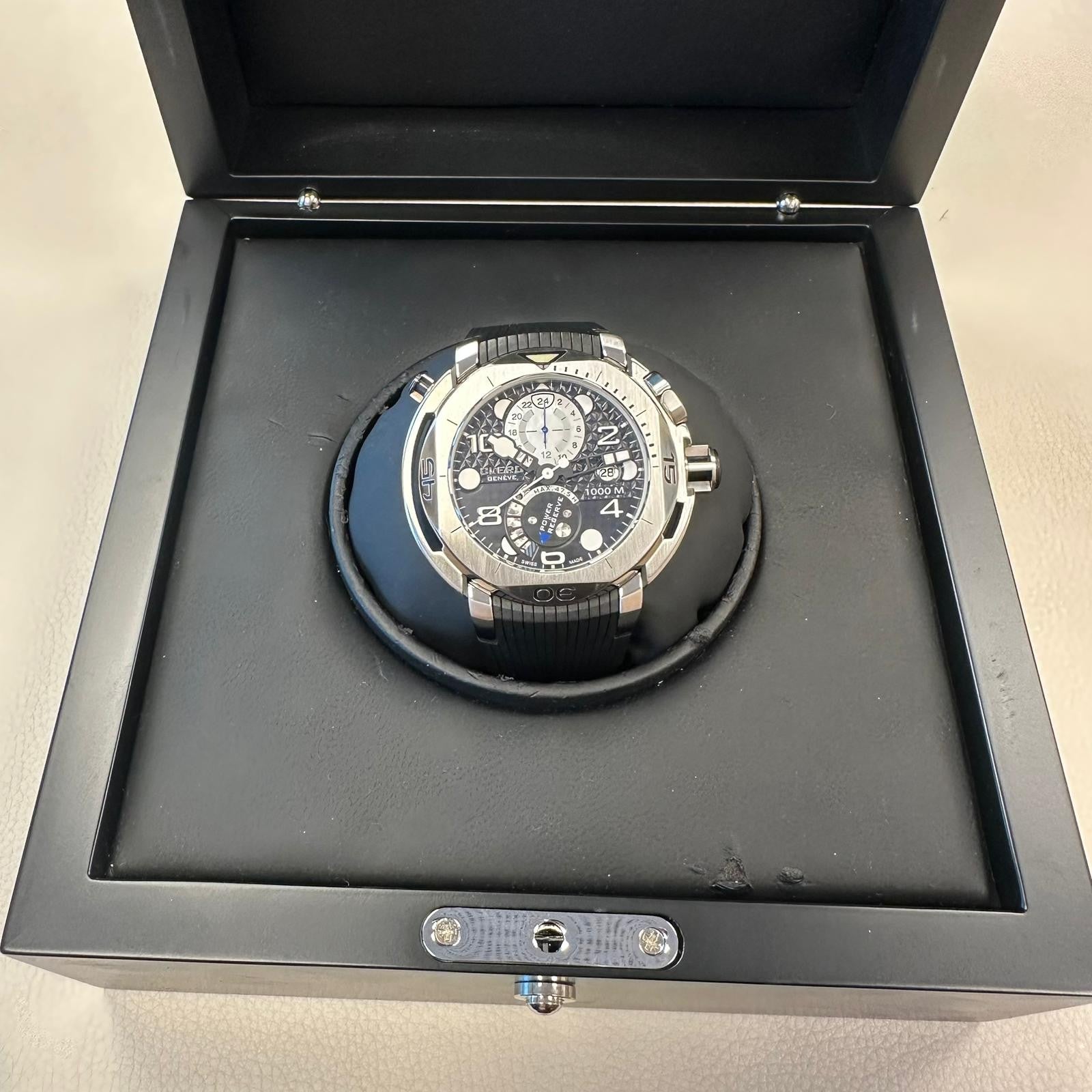 CLERC HY-SL-GMT-114 Hydroscaph GMT Power Reserve Erkek Saati