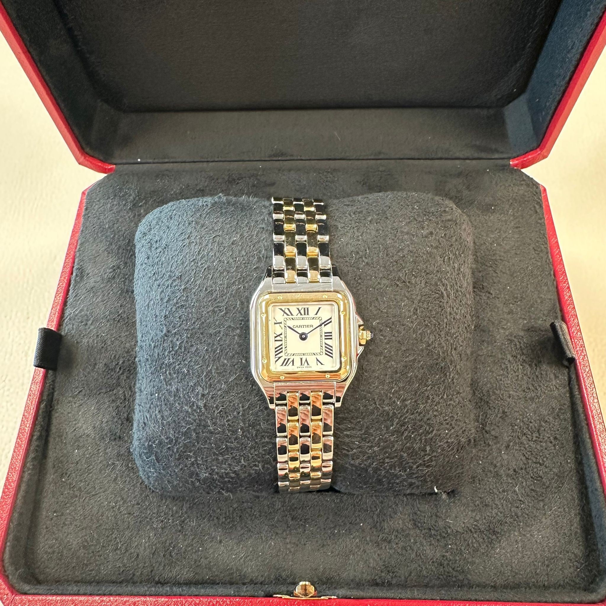 Cartier Panthere W2PN001 Kadın Kol Saati Çelik Altın Small Boy | Pırlant