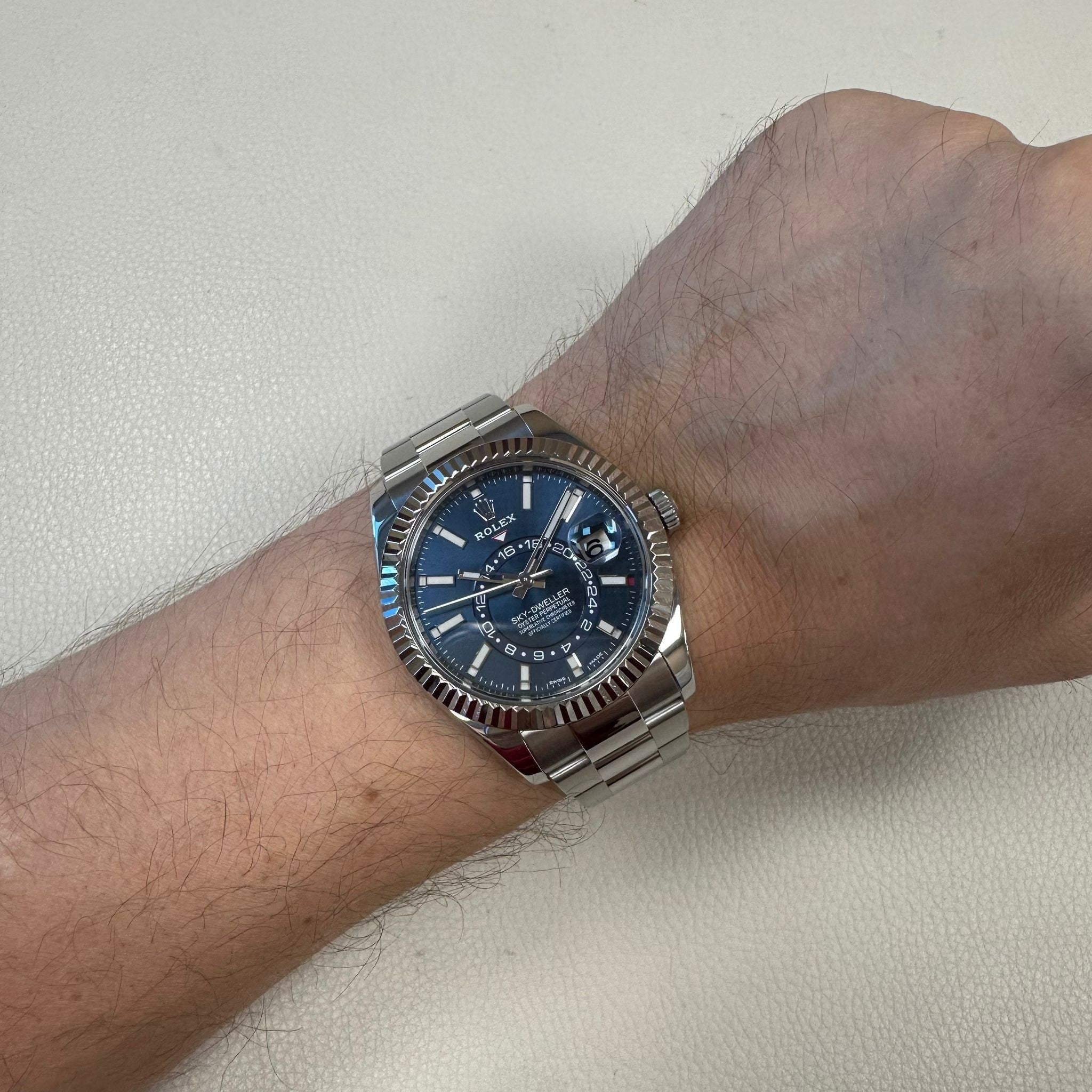ROLEX 326934 Sky Dweller Oyster Bilezik Mavi Kadran Erkek Kol Saati