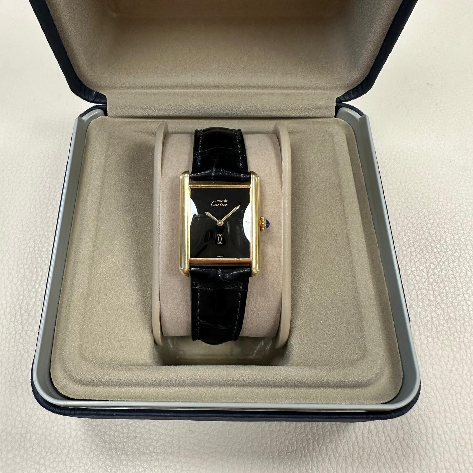 Cartier Tank Vermeil 681006 Erkek Kol Saati