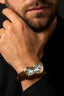 EXAEQUO EX0002.0002 Classic Melting Stainless steel 316L White - PVD Yellow Gold Unisex Kol Saati