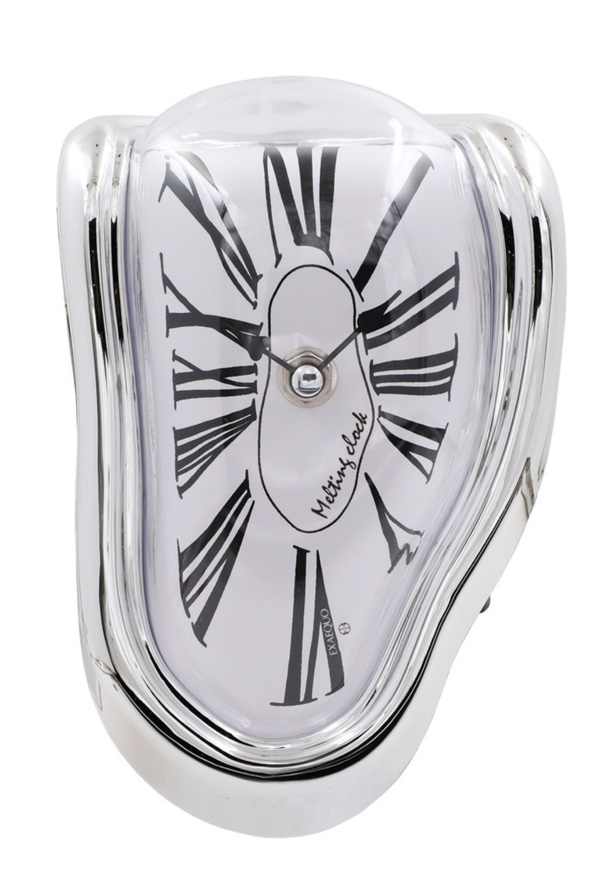 EXAEQUO EX0011.0002 Melting Clock- ABS Silver Color Case - White Dial Masa Saati Ürün ikincil görseli