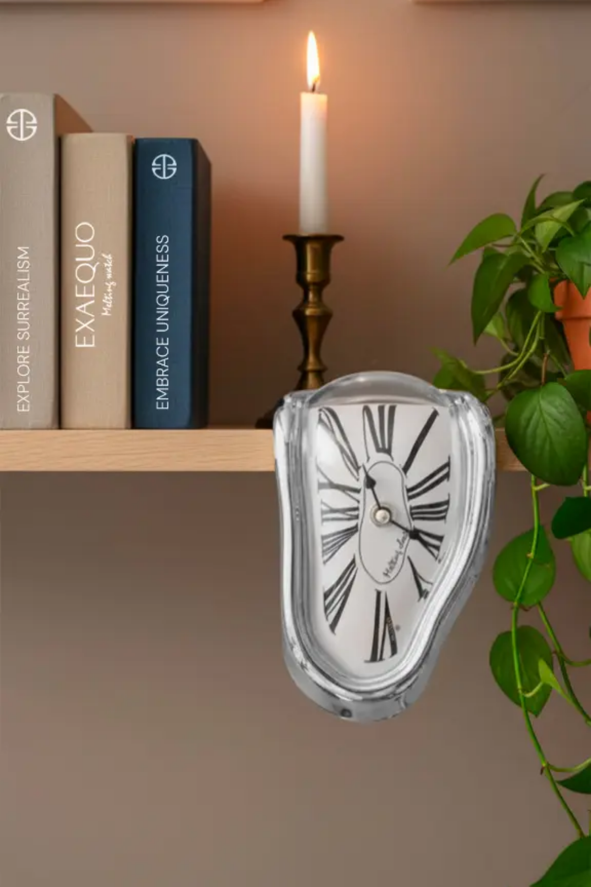 EXAEQUO EX0011.0002 Melting Clock- ABS Silver Color Case - White Dial Masa Saati Ürün ana görseli
