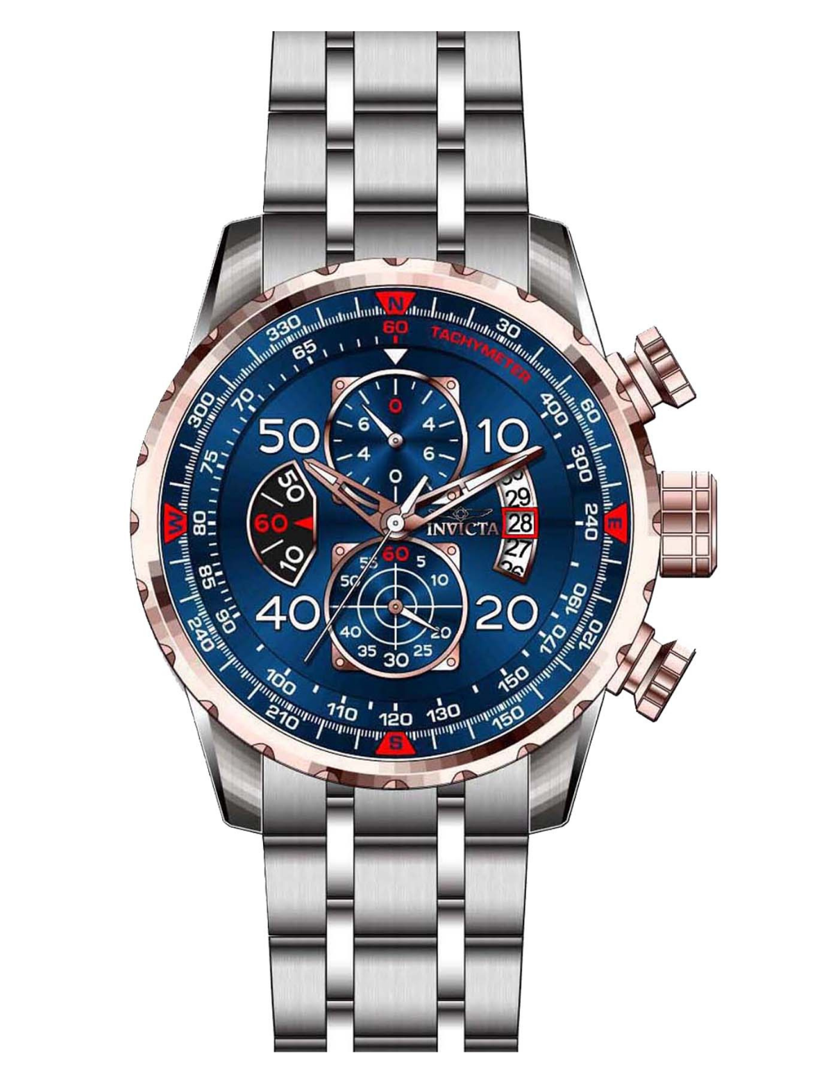 Invicta 117203 Aviator Erkek Kol Saati Paslanmaz Çelik Kasa | Pırlant Secondary image