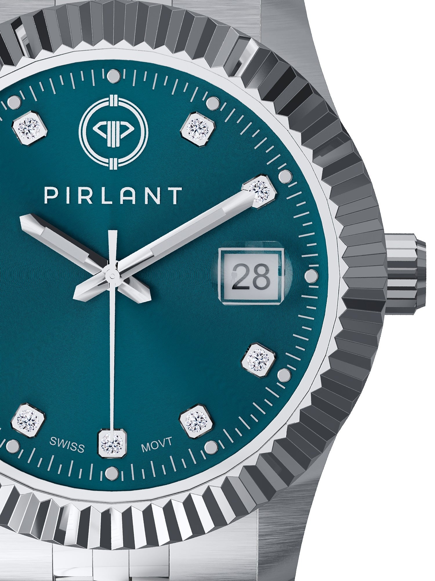 PIRLANT SBL01-1-PT Petrol Kadranlı Kadın Kol Saati | Pırlant