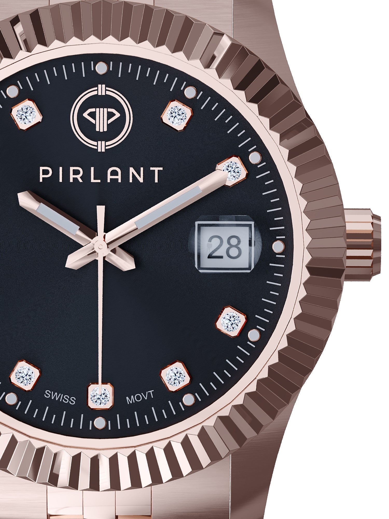 PIRLANT SBL01-5 Kadın Kol Saati Siyah Kadranlı | Pırlant