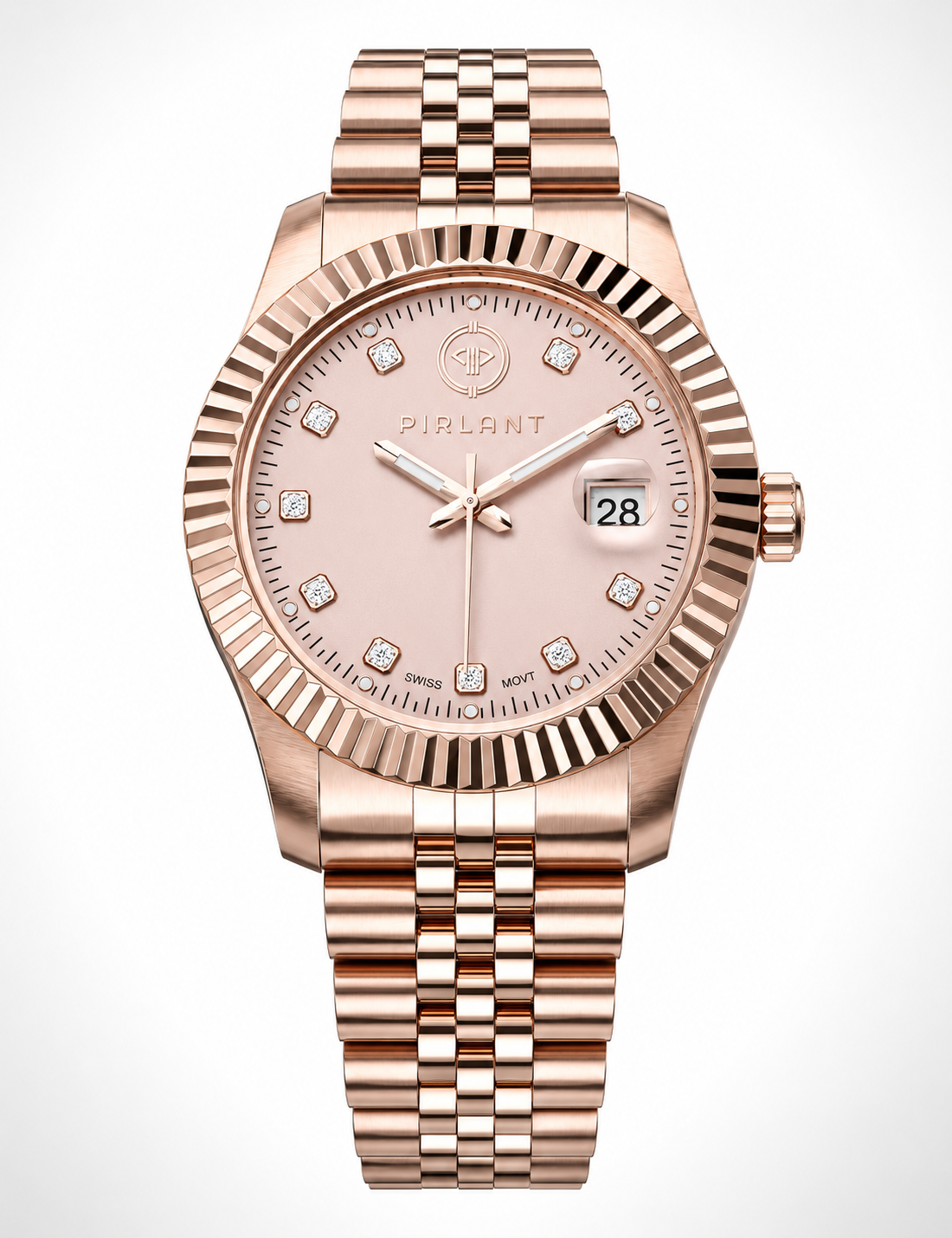 PIRLANT Kadın Kol Saati Somon Metalik Kadranlı | Pırlant Main image