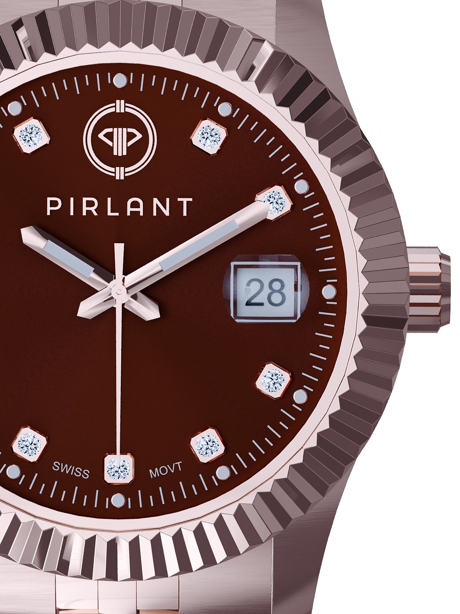 Pirlant SBL01-5-KA Kadın Kol Saati Kahverengi Kadranlı | Pırlant