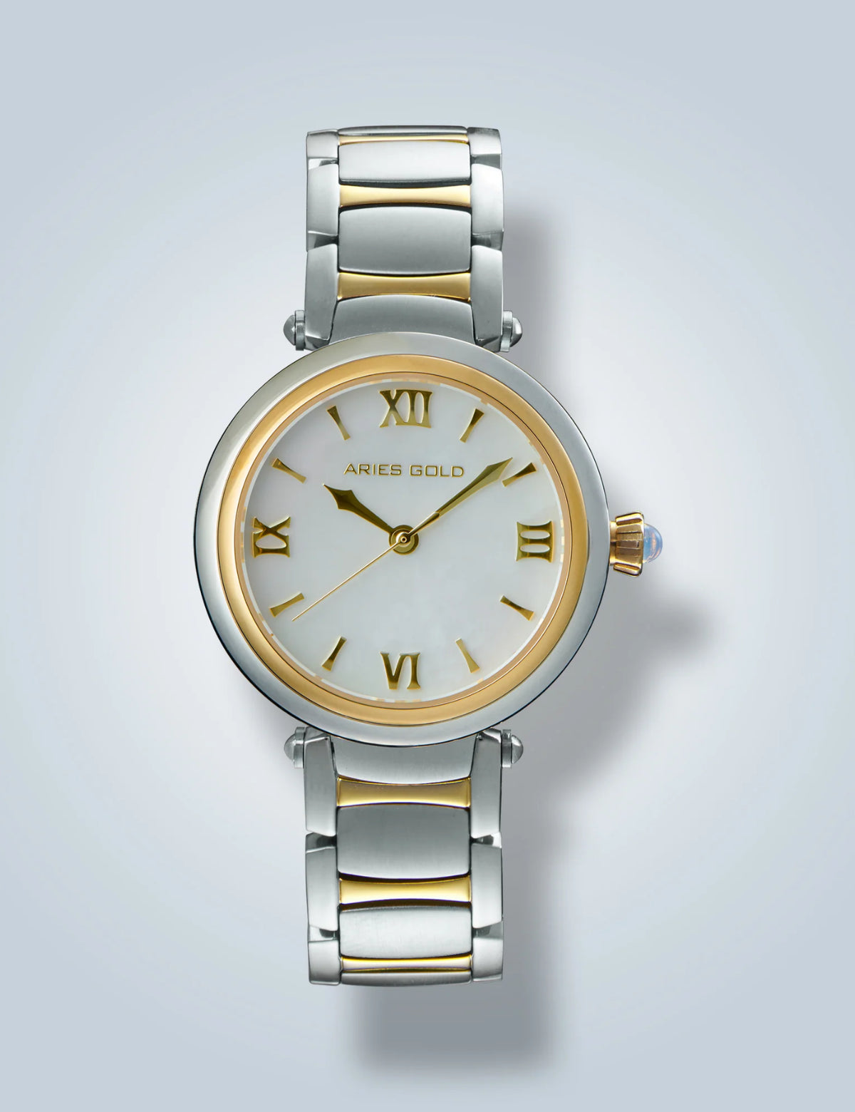 Aries Gold L 5019 2TG-WMP Kadın Saati İnce Kasa | Pırlant