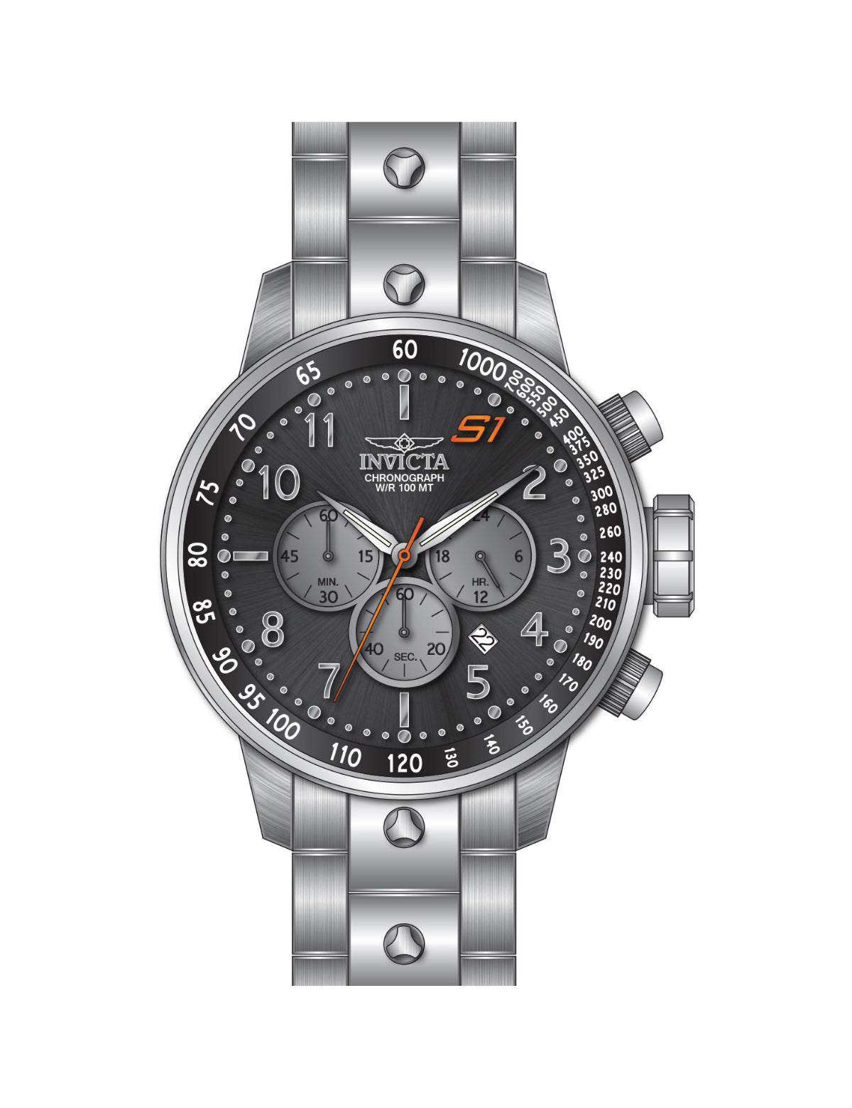 Invicta S1 Rally Erkek Kol Saati 48mm Çelik | Pırlant