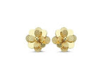 Yellow Flower Italian Gold Earrings