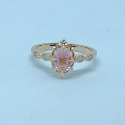 خاتم مورغانيت مرصع بالألماس عيار 1.09 قيراط Ürün ikincil görseli