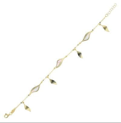 Pembe Sedefli Altın Bileklik