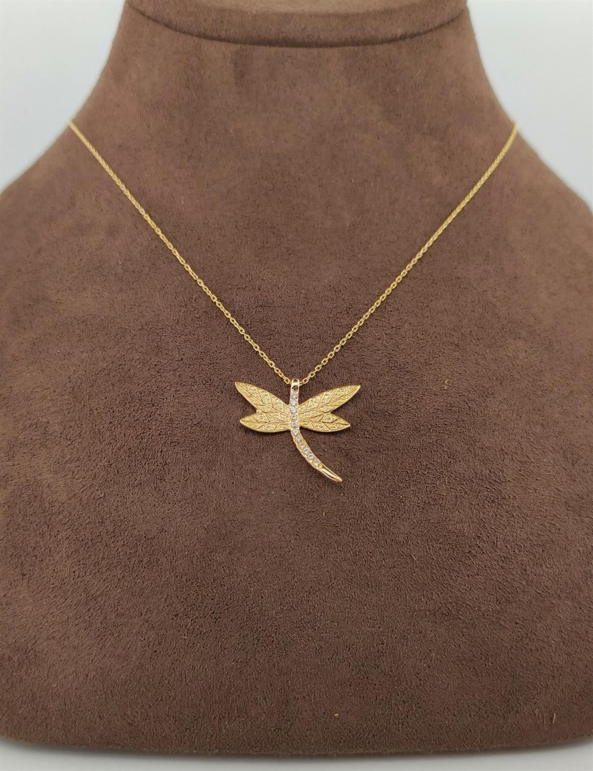 Taşlı Yusufçuk Altın Kolye